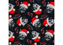 Jersey - Merry Christmas Katze schwarz